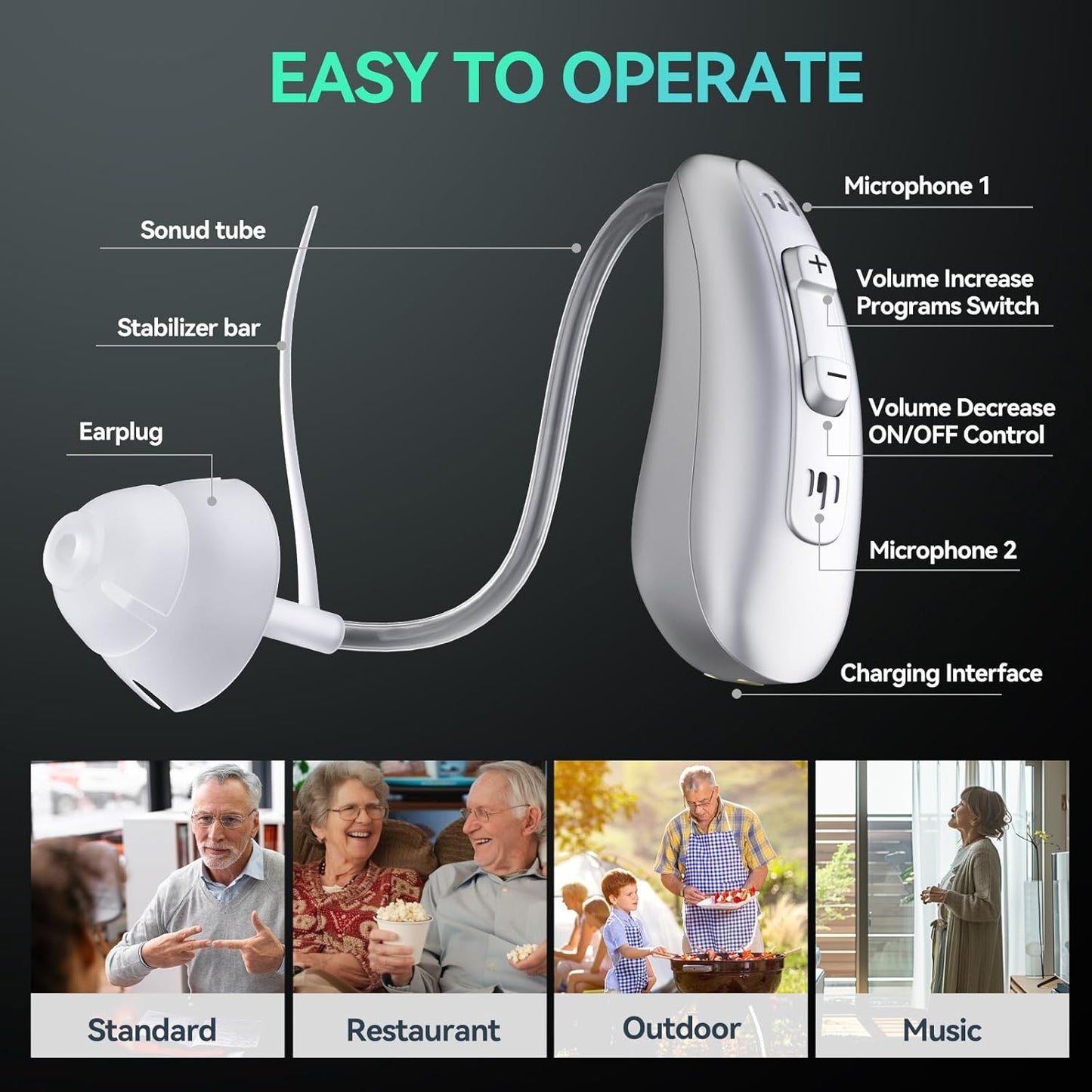 Rechargeable Hearing Aids for Senior Adults