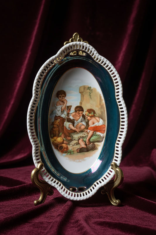Children Playing Bavarian Porcelain Bowl