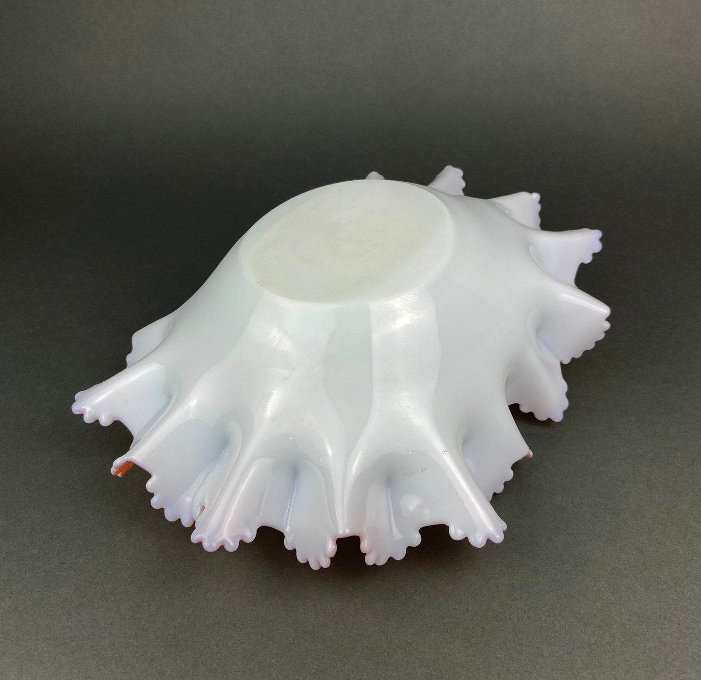 Vintage Opalescent Glass Bowl | Hand Blown Collectible