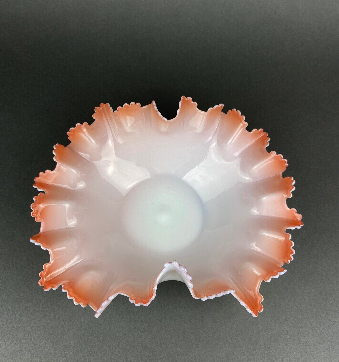 Vintage Opalescent Glass Bowl | Hand Blown Collectible