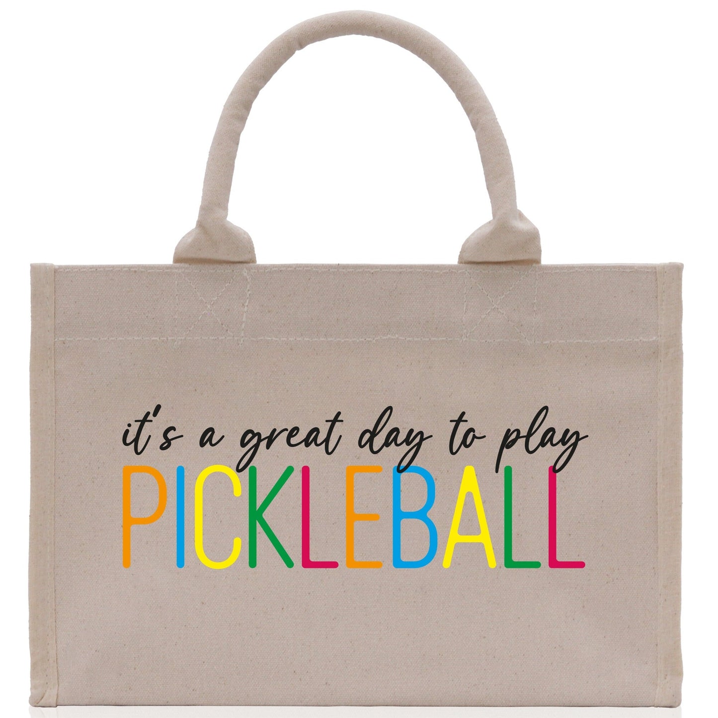 Pickleball Cotton Canvas Tote