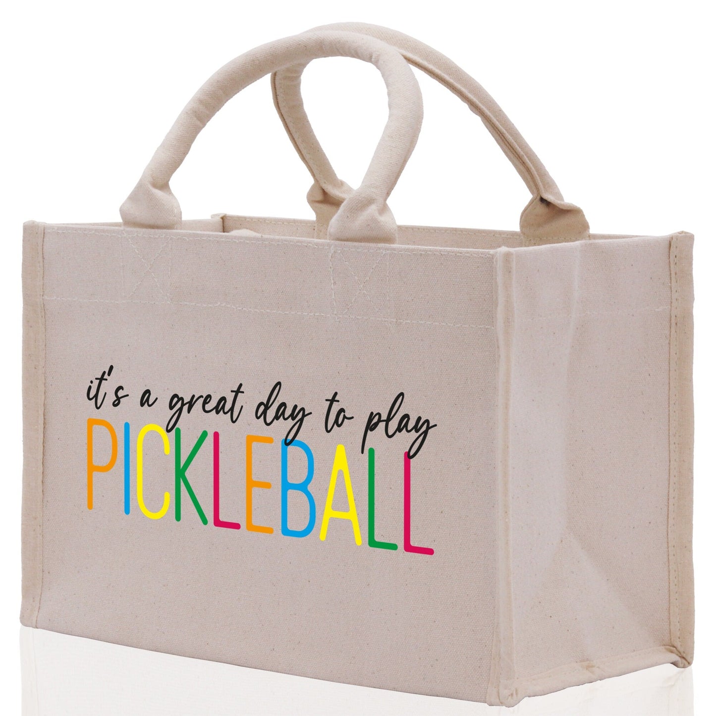 Pickleball Cotton Canvas Tote