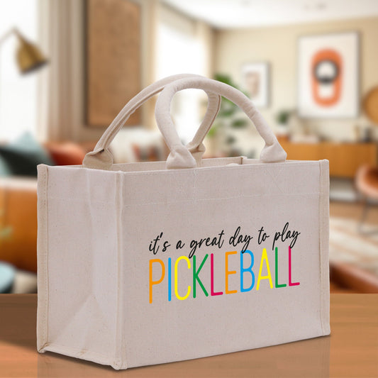 Pickleball Cotton Canvas Tote