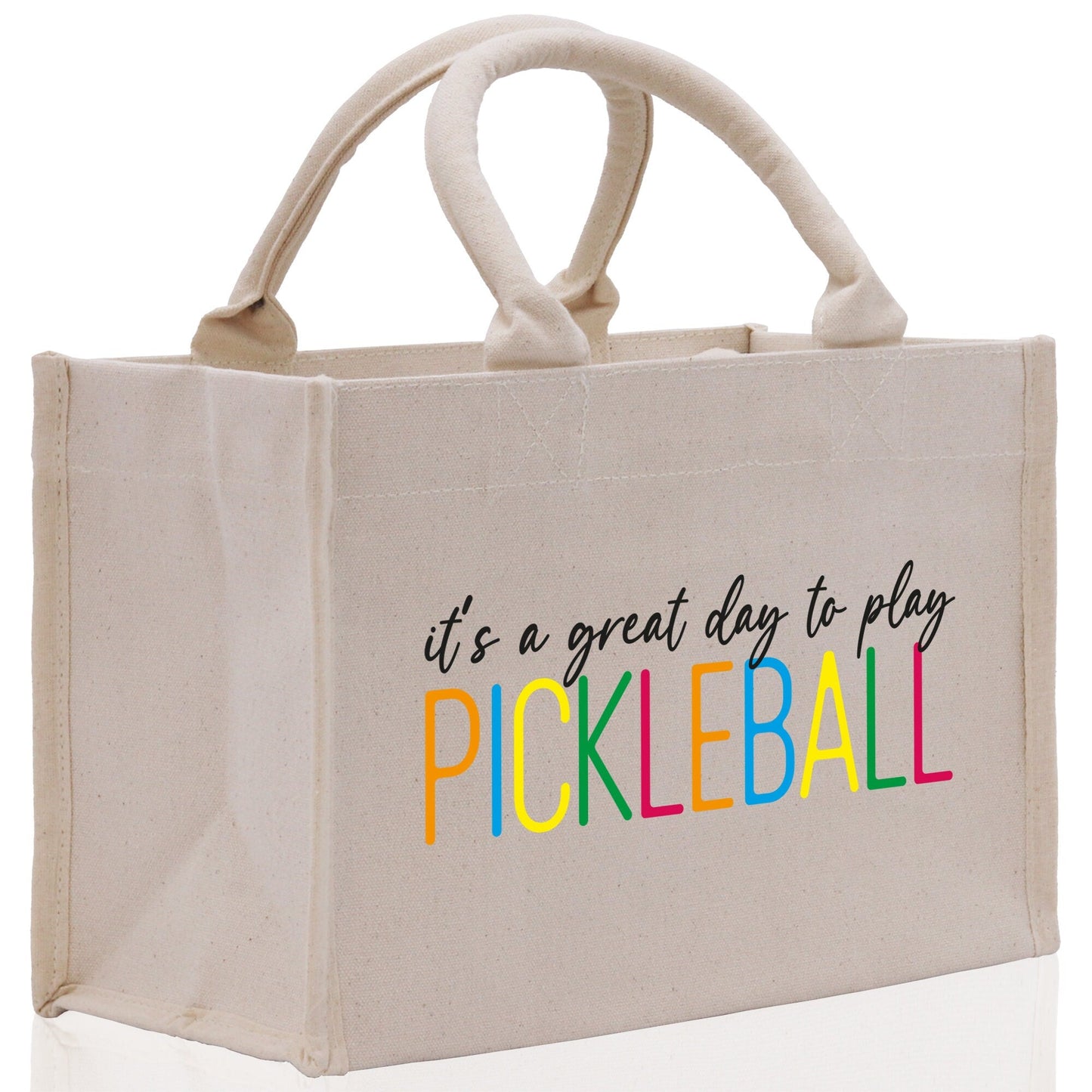 Pickleball Cotton Canvas Tote