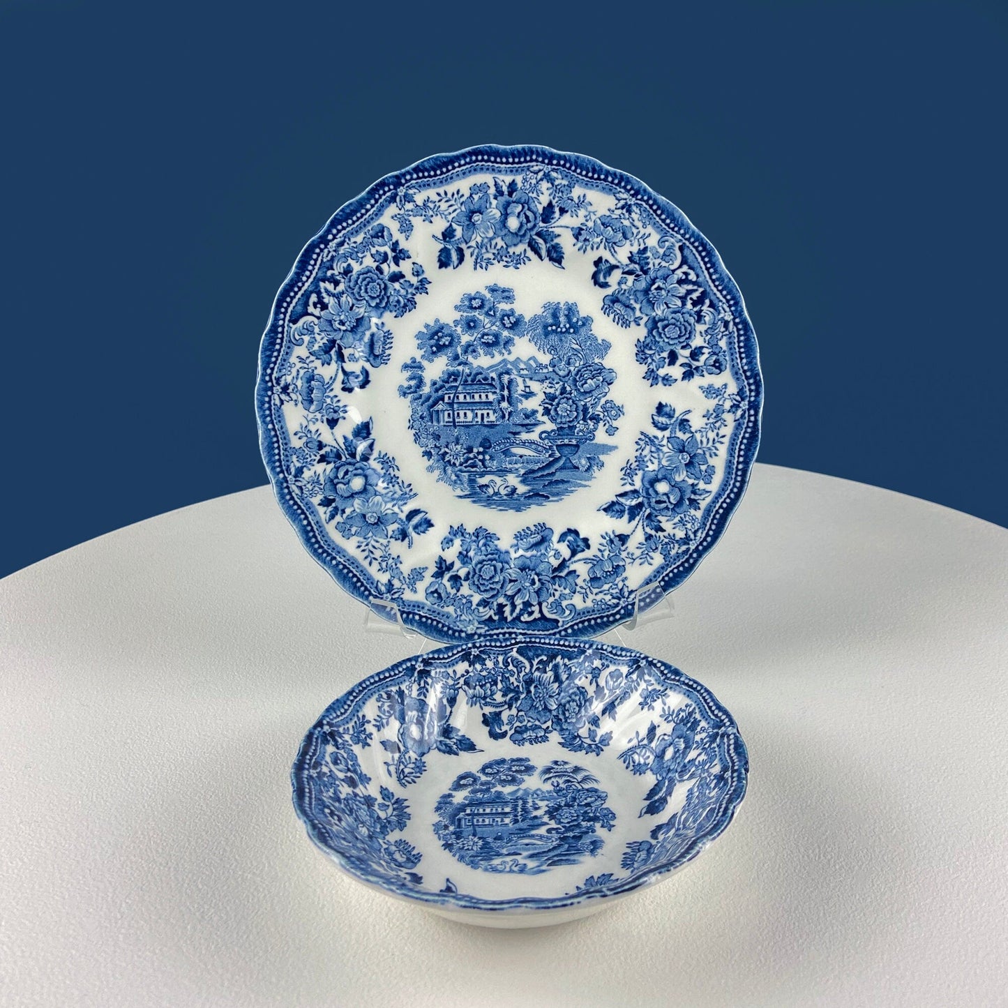 Collection of Fine English Blue White Tableware