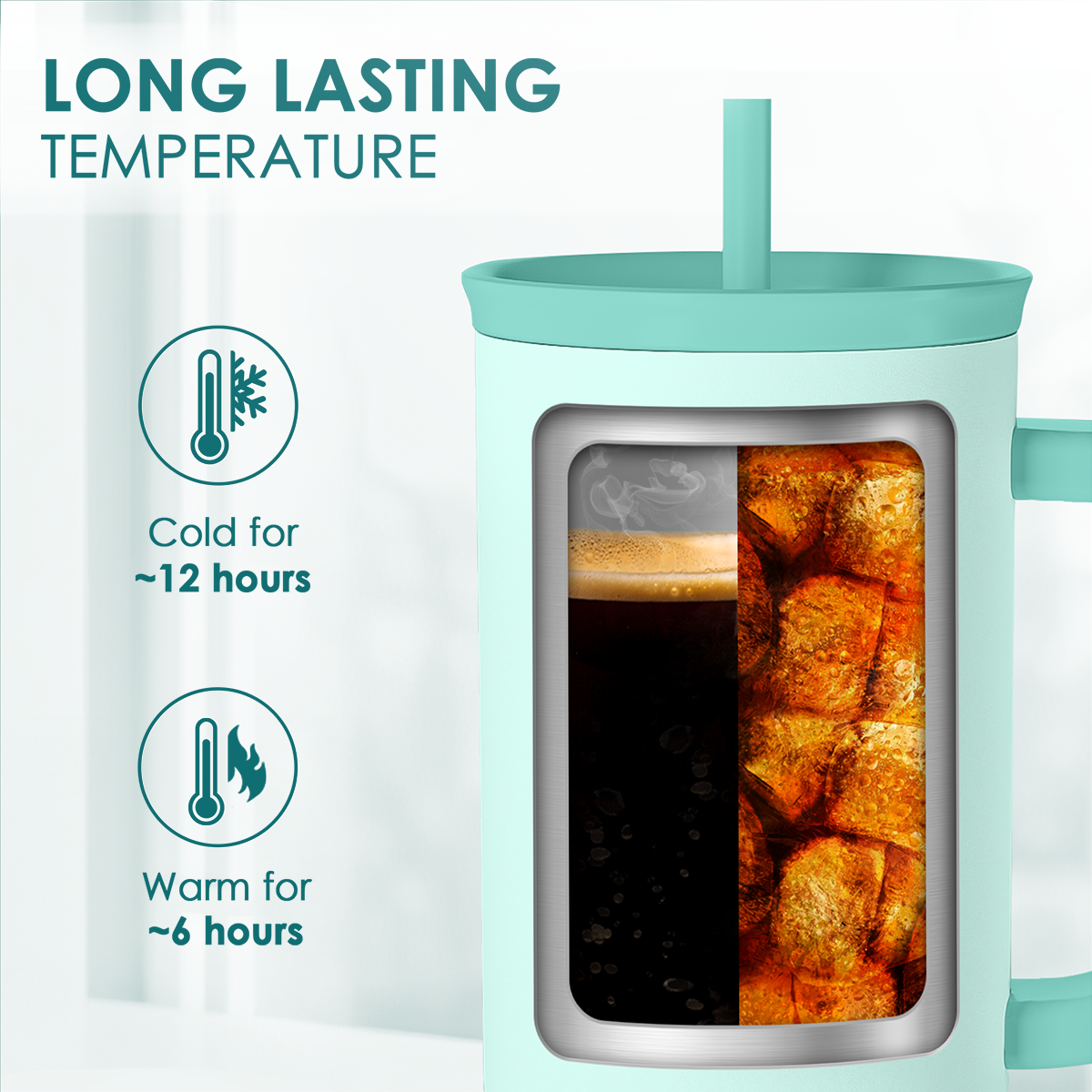 Nurse Gift Tumbler 40oz with Handle and Straw - Nurse Fuel Insulated Stainless Steel Travel Coffee Mug for Nurses Nursing Friend Student - Gifts for Nurse Week, Appreciation, Birthday, Christmas