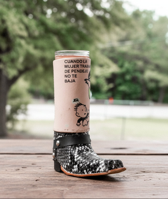 Leather Texan Boot Tequila Shot