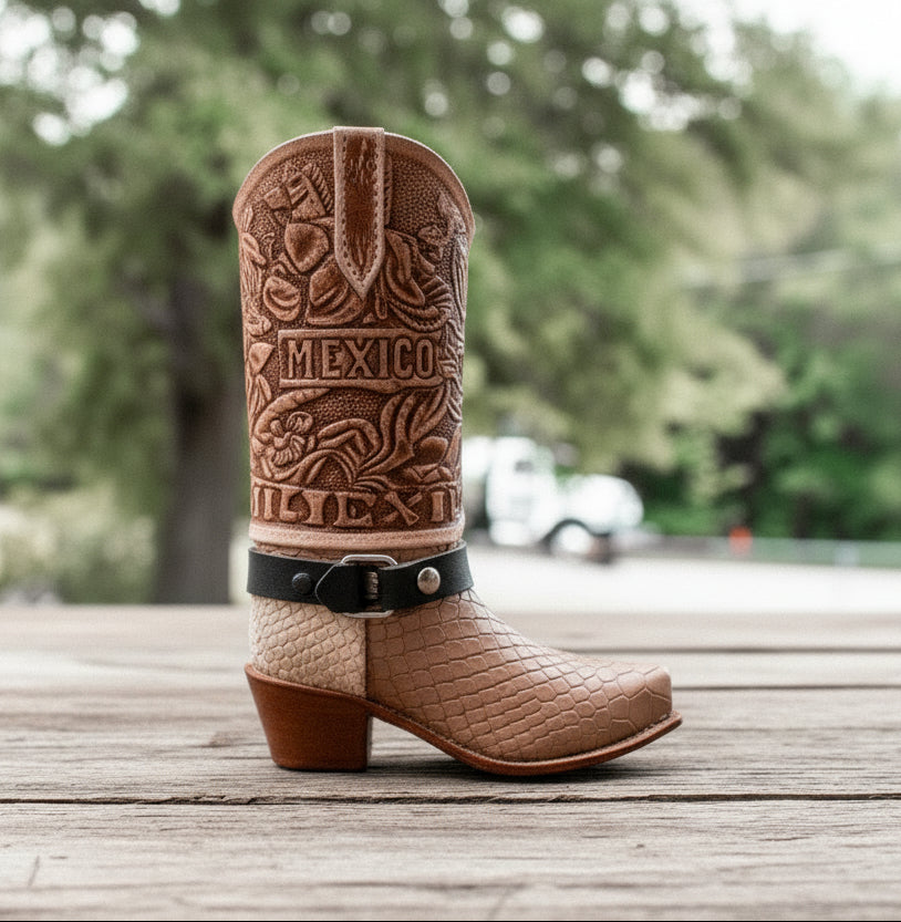 Leather Texan Boot Tequila Shot