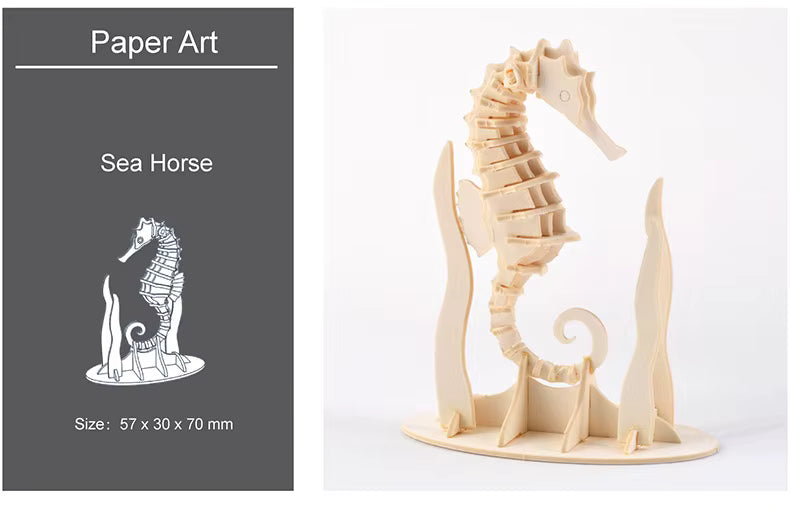 Montessori DIY 3D Wooden Puzzle Model