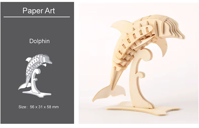 Montessori DIY 3D Wooden Puzzle Model