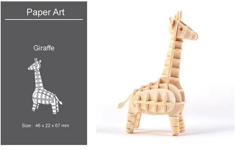 Montessori DIY 3D Wooden Puzzle Model