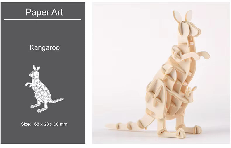 Montessori DIY 3D Wooden Puzzle Model