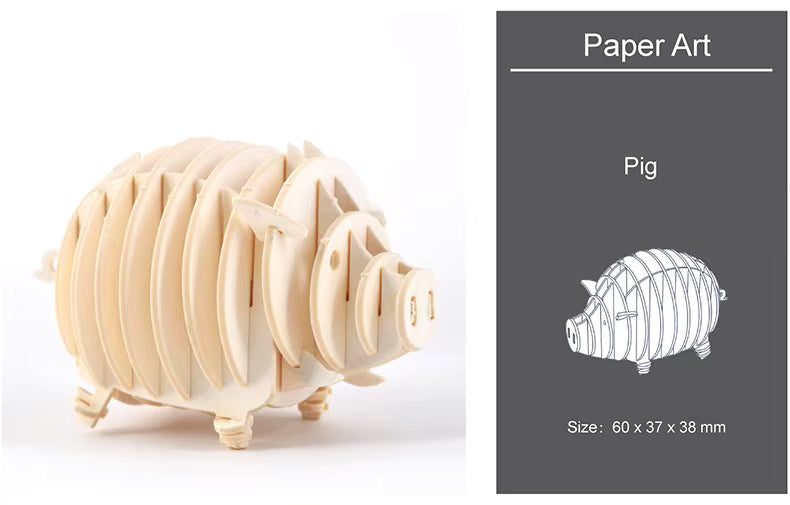 Montessori DIY 3D Wooden Puzzle Model