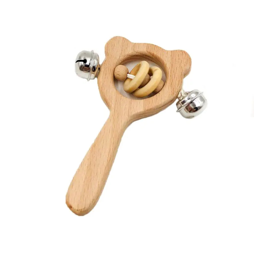Wooden Beech Handle Chewing Baby Toy