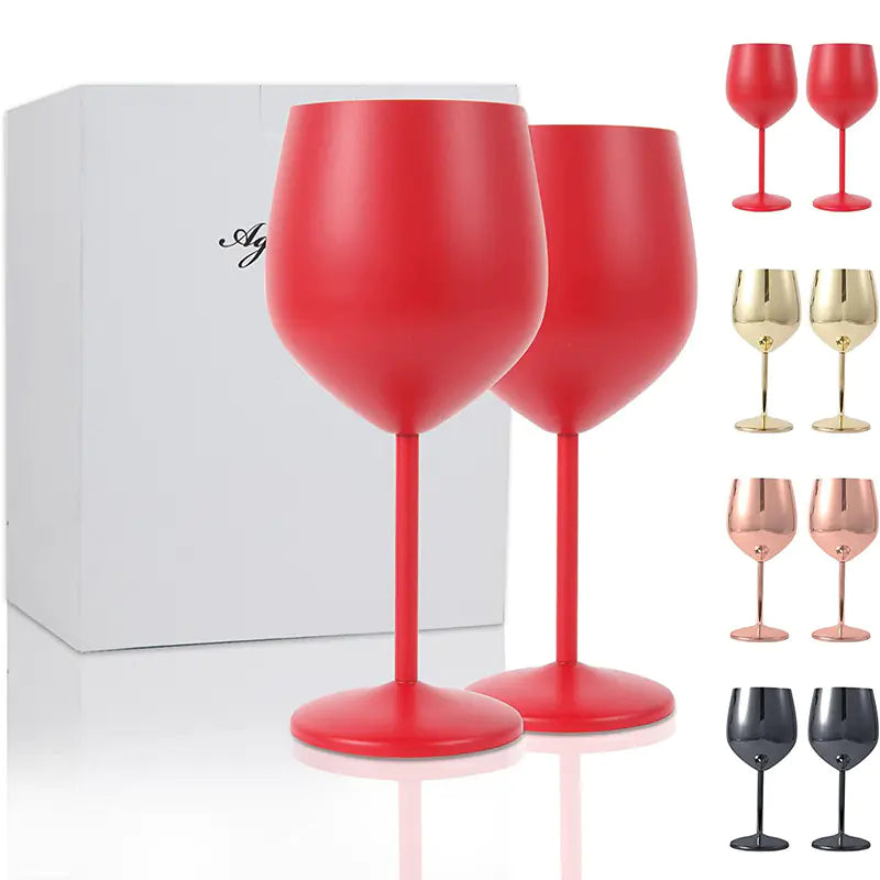 European 304 Single Layer Stainless Steel Wine Glass
