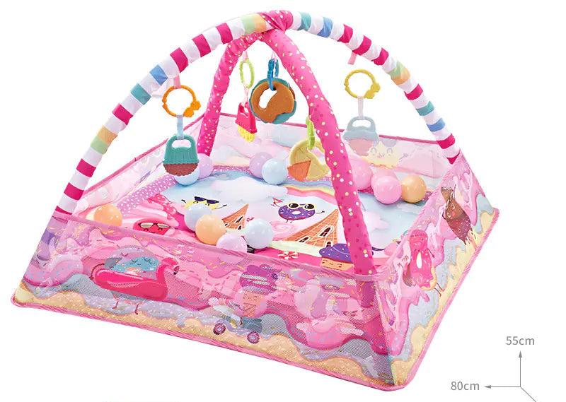 Baby Play Gym with Ocean Balls and Activity Fence