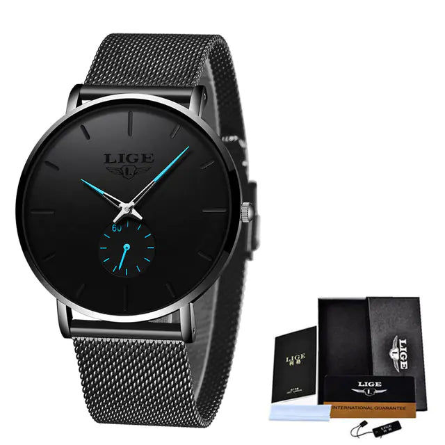 LIGE Ultra-Thin Quartz Luxury Watch