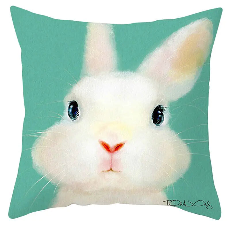 Easter Short Plush Pillowcase Cushion 18x18 inches