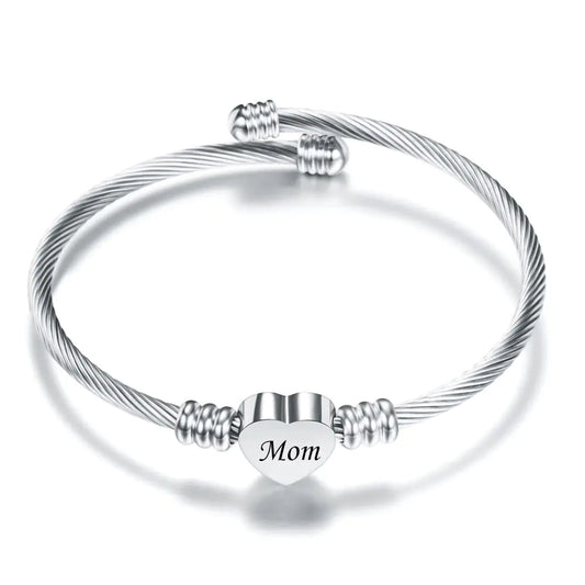 Braided "Mom" Bracelet