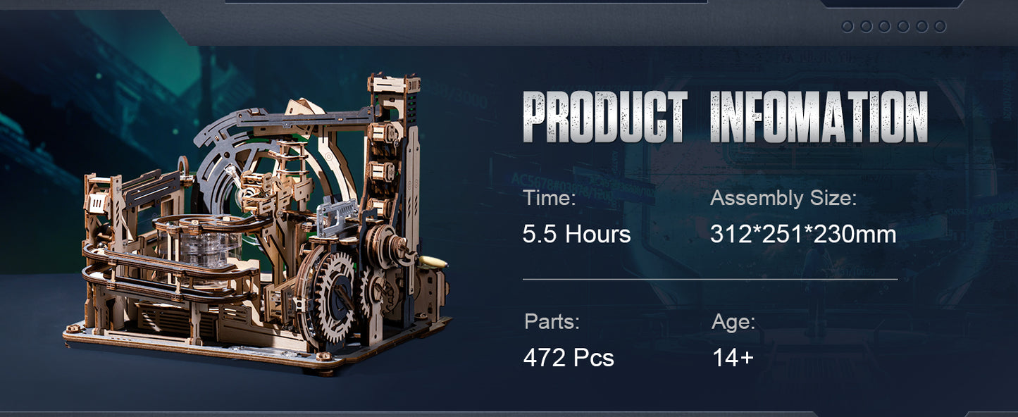 RoWood 3D Puzzles for Adults, Marble Run Model Kit