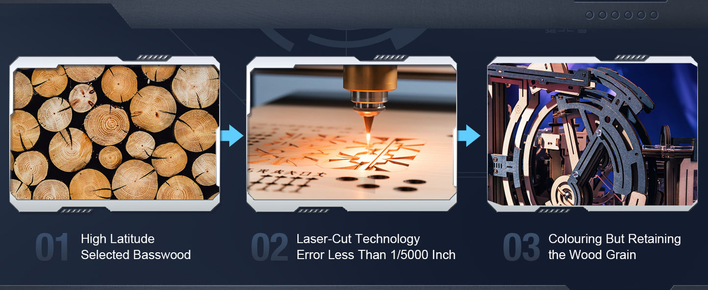 RoWood 3D Puzzles for Adults, Marble Run Model Kit