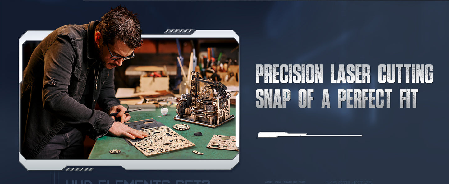 RoWood 3D Puzzles for Adults, Marble Run Model Kit