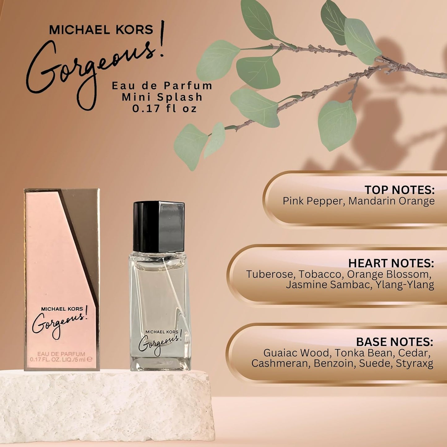 Michael Kors Gorgeous Perfume 0.17 Fl Oz…