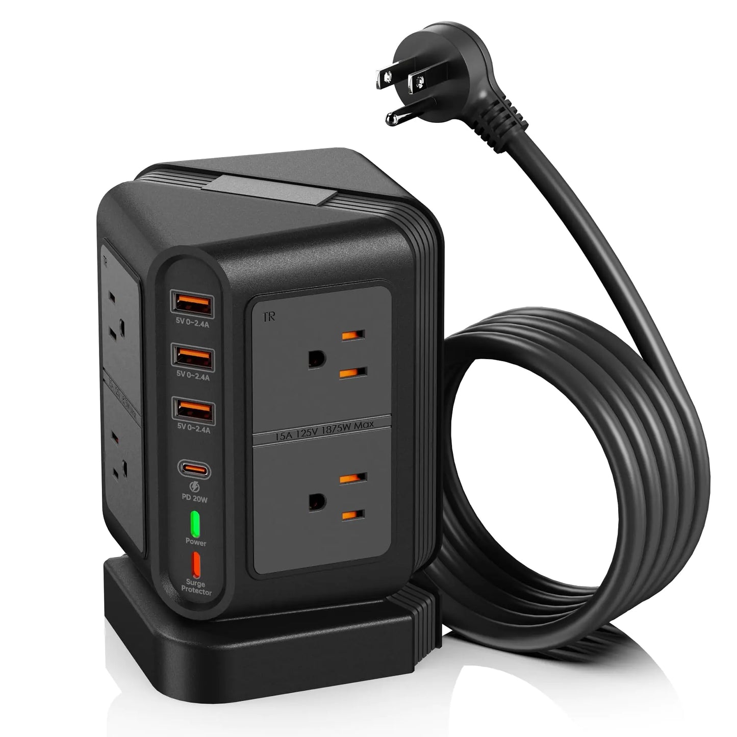 Multi Outlets Power Strip with 6.5Ft Extension Cord