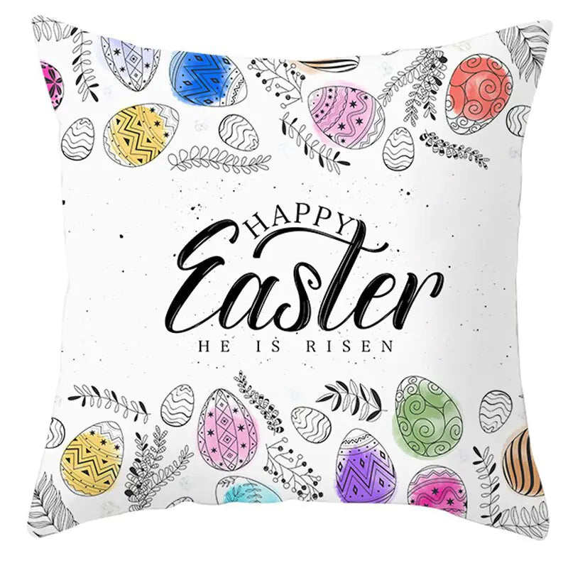 Easter Short Plush Pillowcase Cushion 18x18 inches
