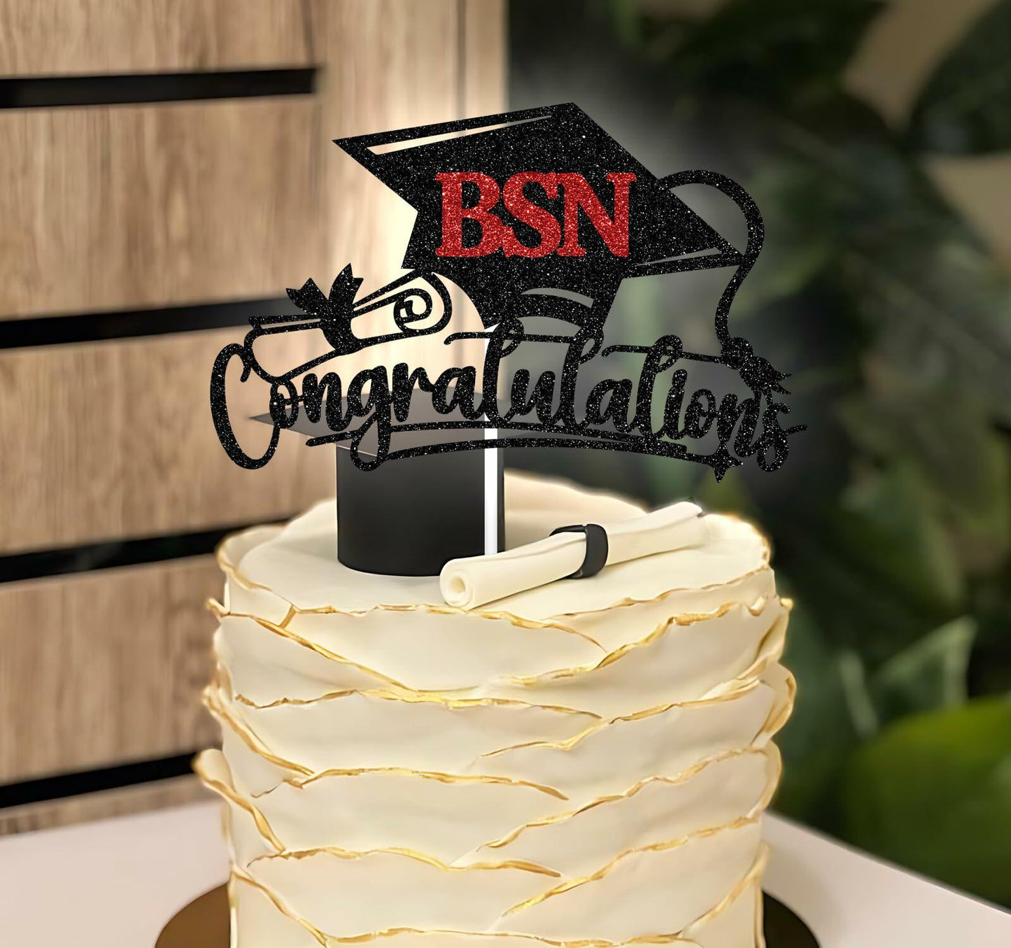 Congratulations BSN Cake Topper - Nursing Graduation