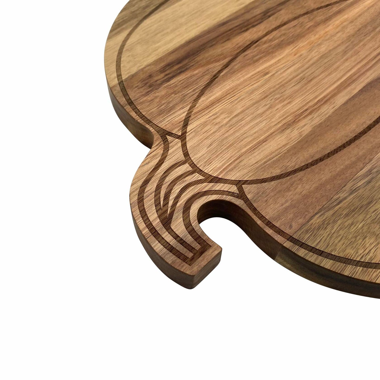 Wooden Pumpkin Cutting Board with Handle 14.96x11.81in