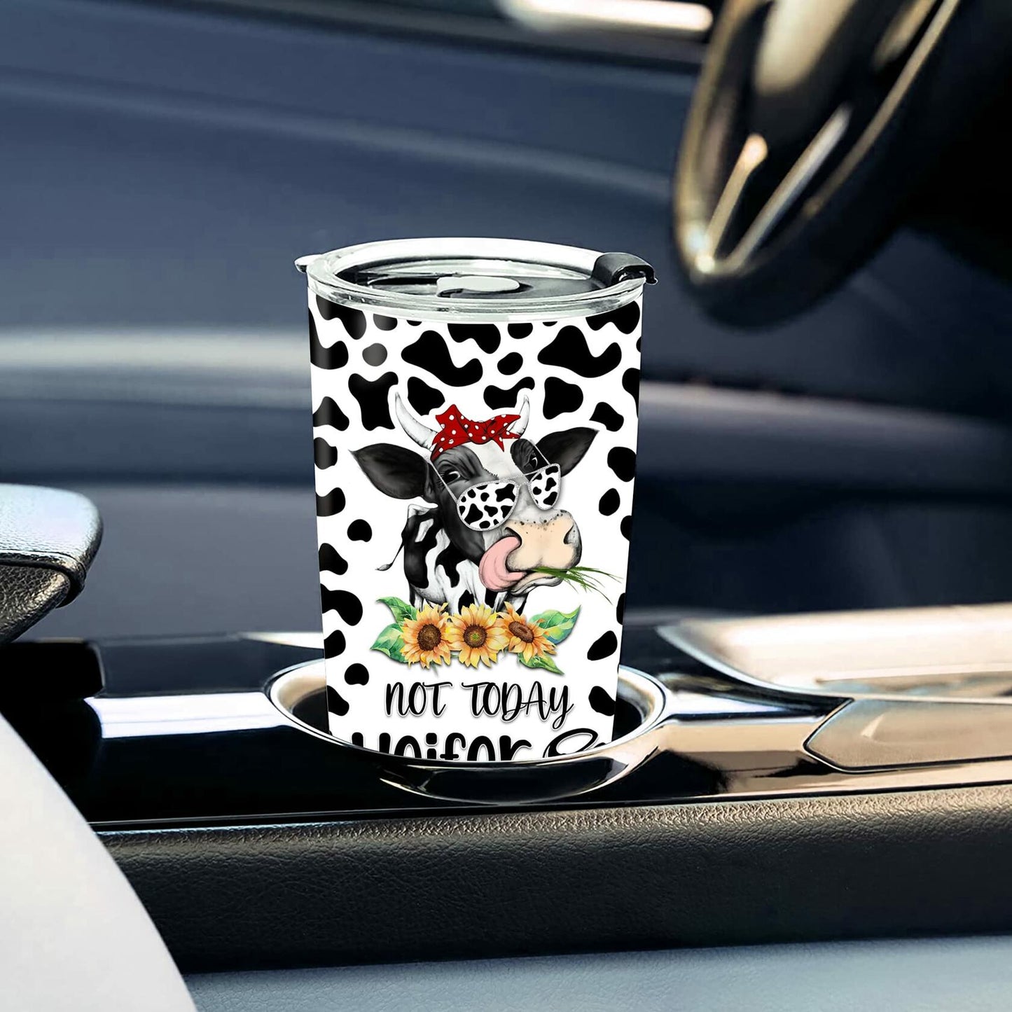 Heifer Leopard Cow Stainless Steel 20oz Travel Mug