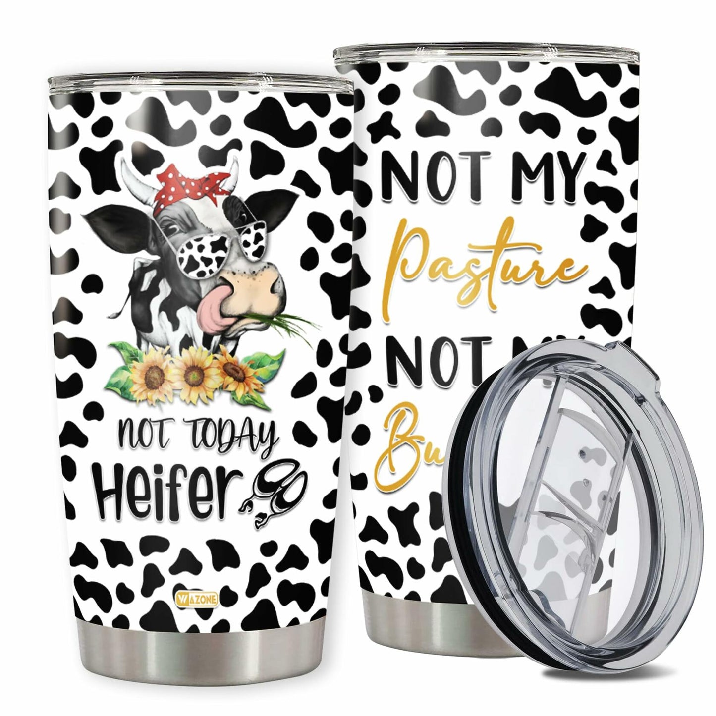 Heifer Leopard Cow Stainless Steel 20oz Travel Mug