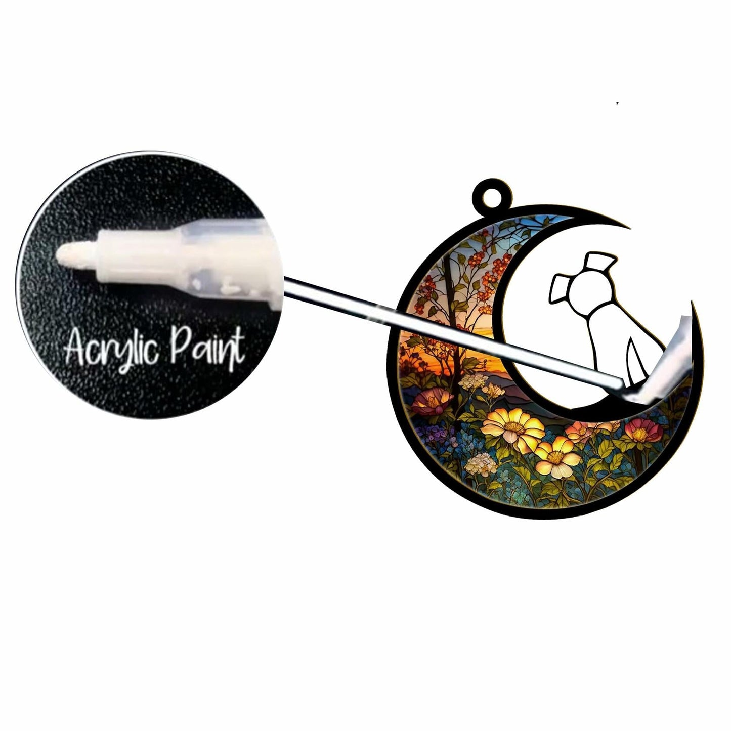Dog Ornament Suncatcher Memorial Gift - 4 Inch