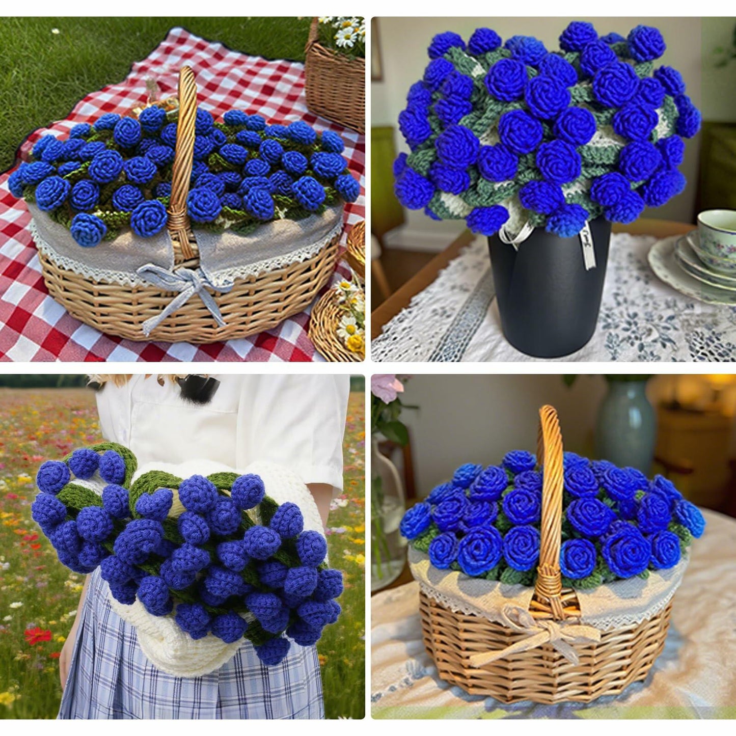 Harfirbe Lily of The Valley Bouquet Blanket Acrylic 39in Home Decor Gift