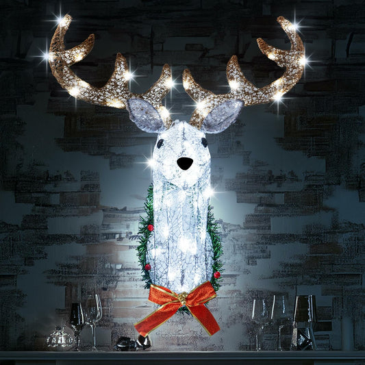 32" Lighted Reindeer Head