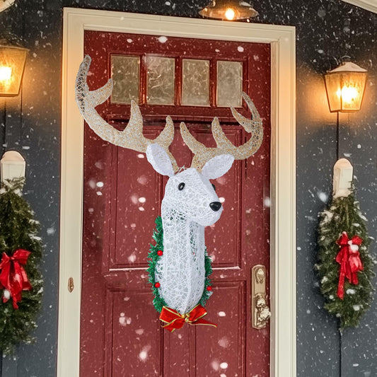 32" Lighted Reindeer Head