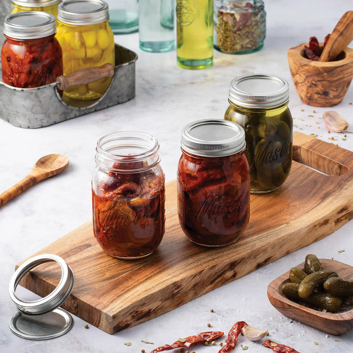 Regular Mouth Glass Mason Jars, 16-Ounce (10-Pack)