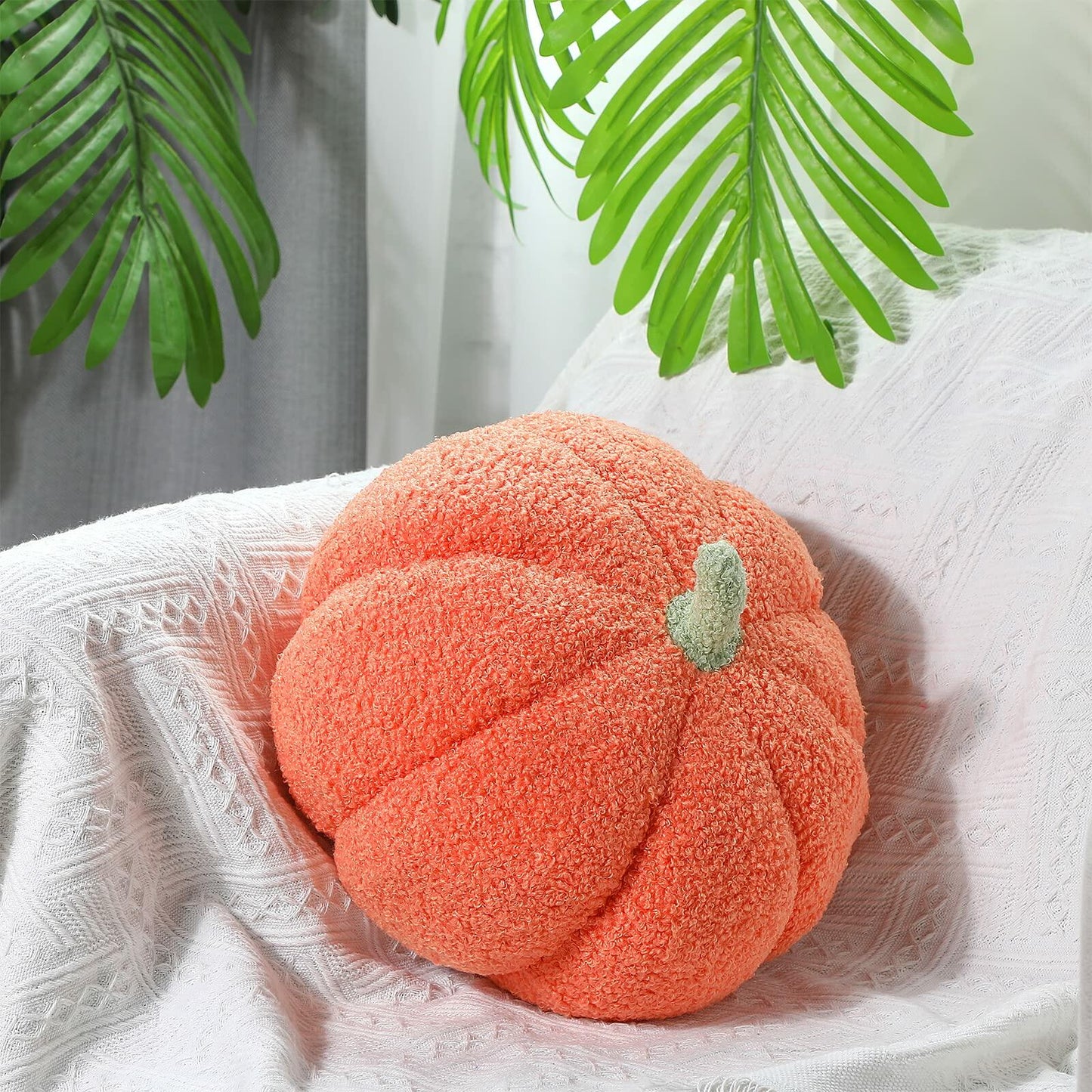 2 Pcs Pumpkin Pillow Plush 11x9.5 Inch