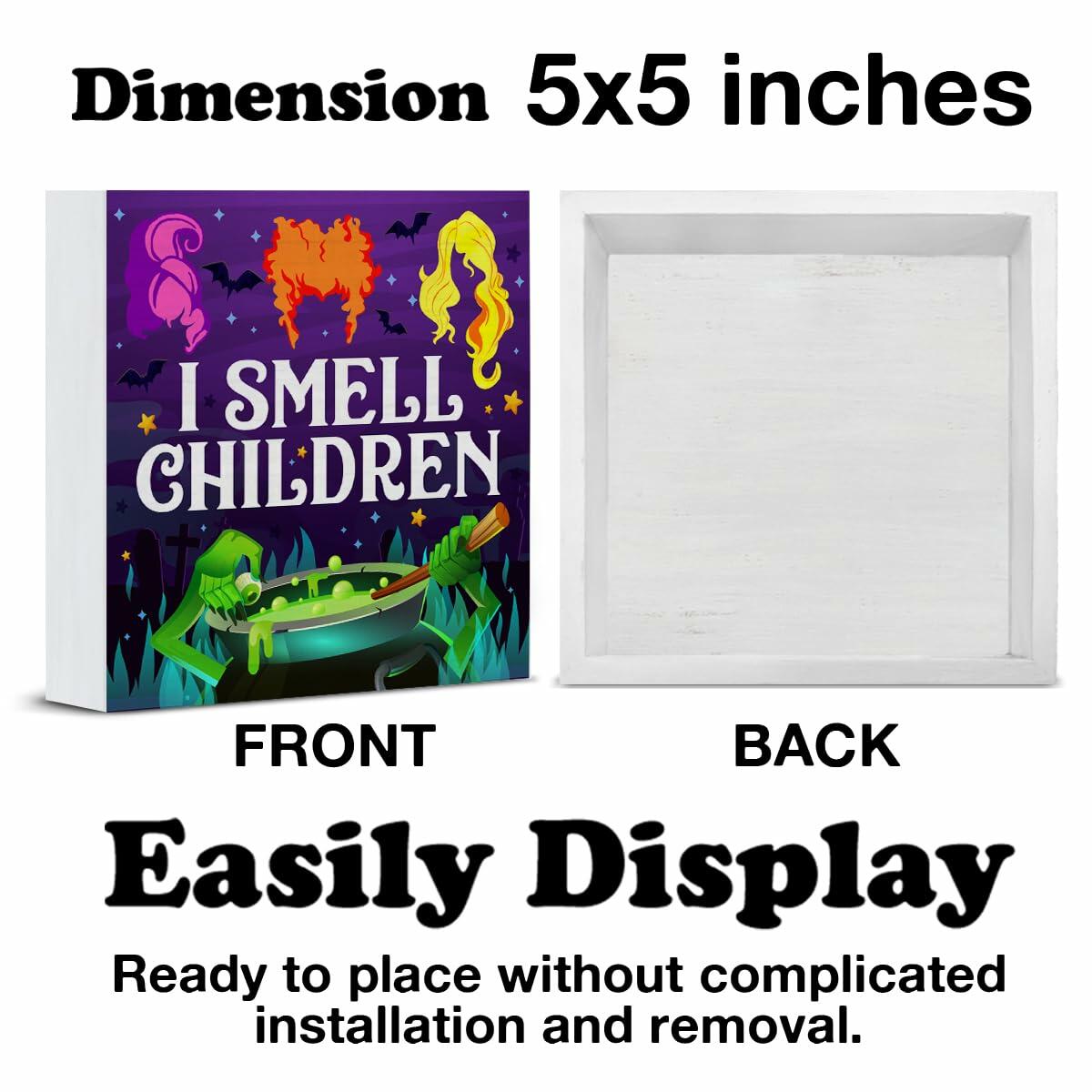 I Smell Children Indoor Wooden Sign 5x5 Inches