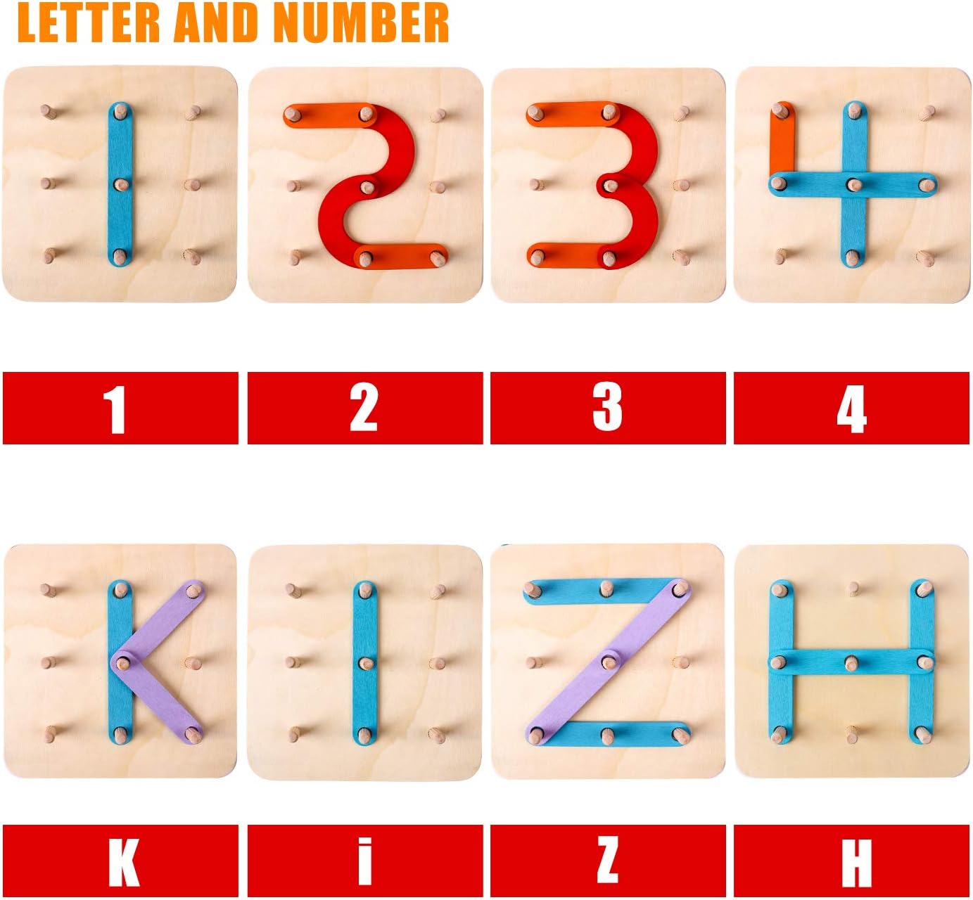 Montessori Educational Cross-Border Letter and Number Building Blocks