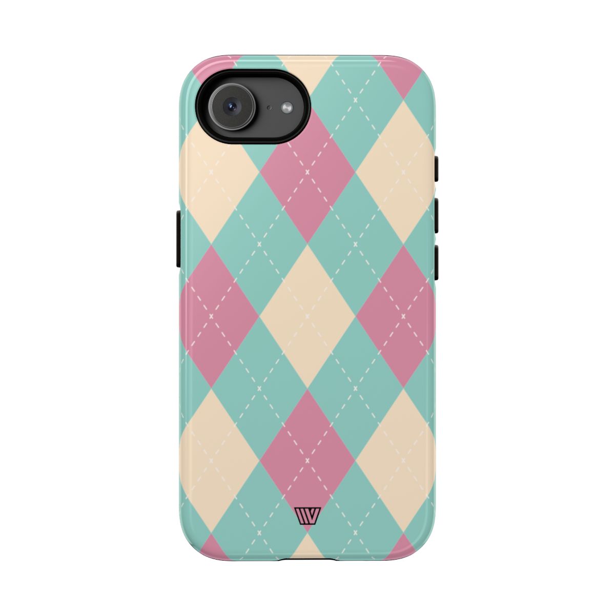 BLUE PINK BEIGE ARGYLE | Tough Phone Case