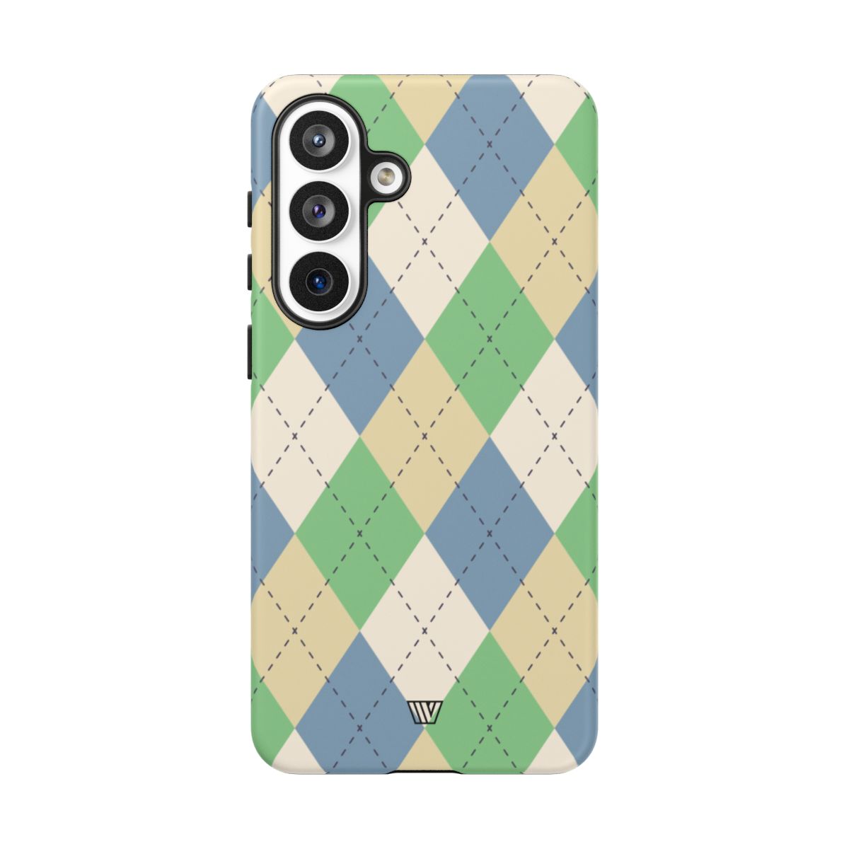 GREEN BLUE BEIGE ARGYLE | Tough Phone Case