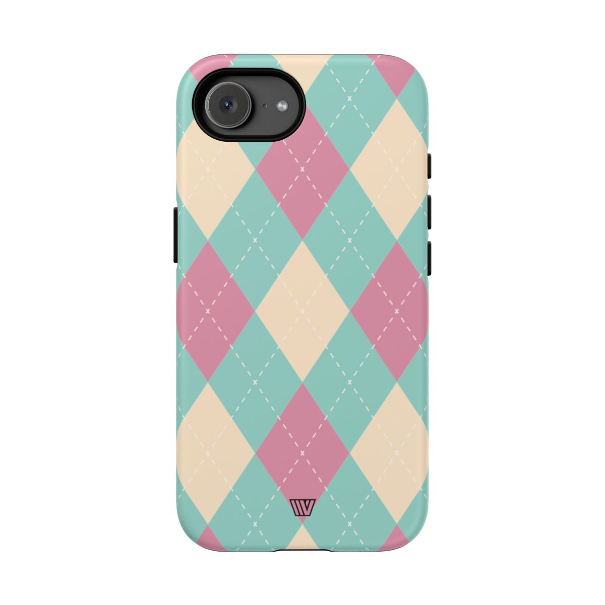 BLUE PINK BEIGE ARGYLE | Tough Phone Case
