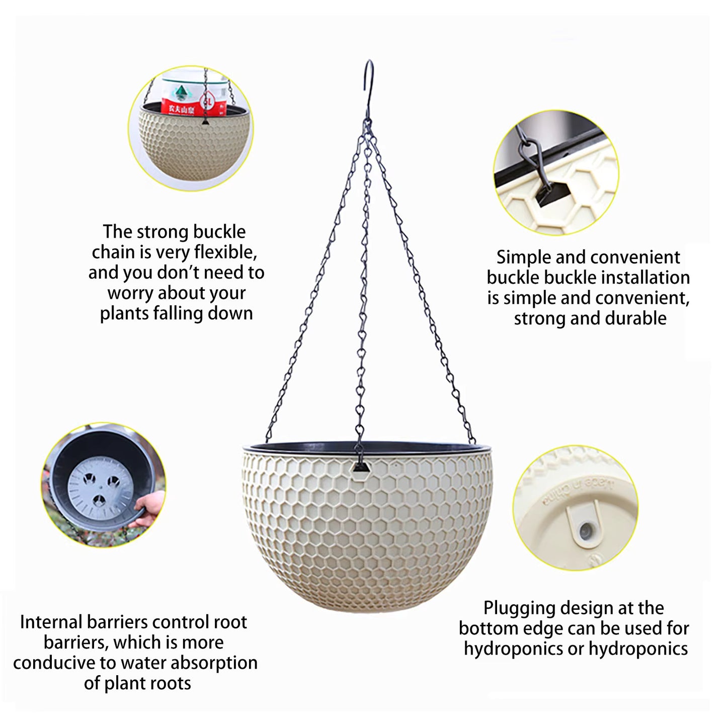 Hanging Round Basket Planter