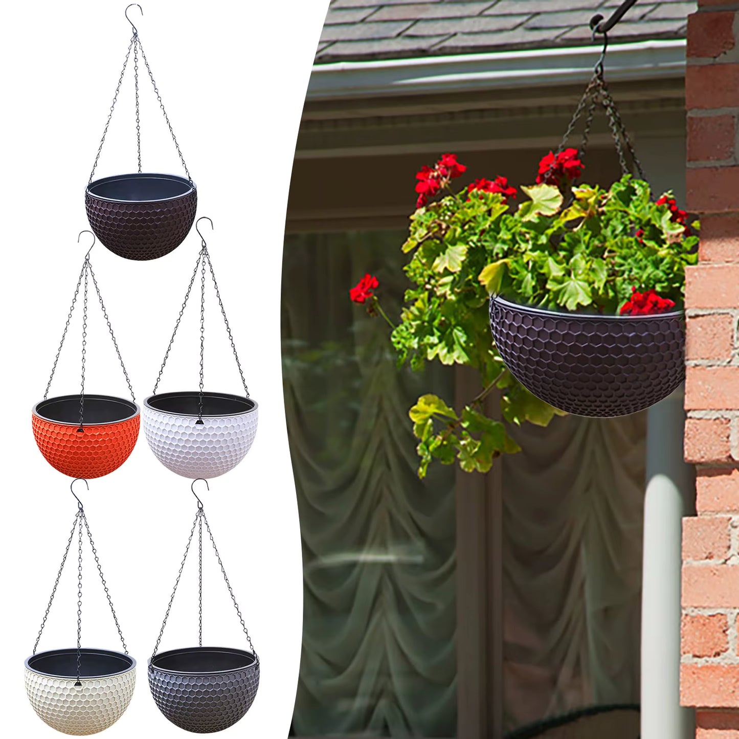 Hanging Round Basket Planter