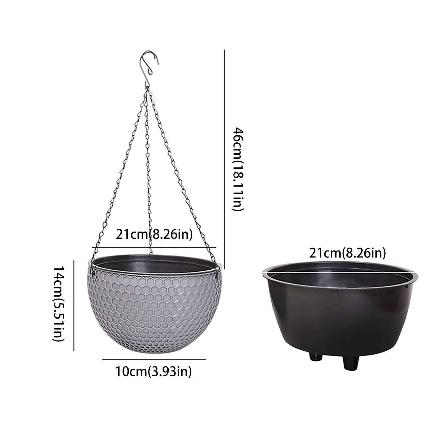Hanging Round Basket Planter