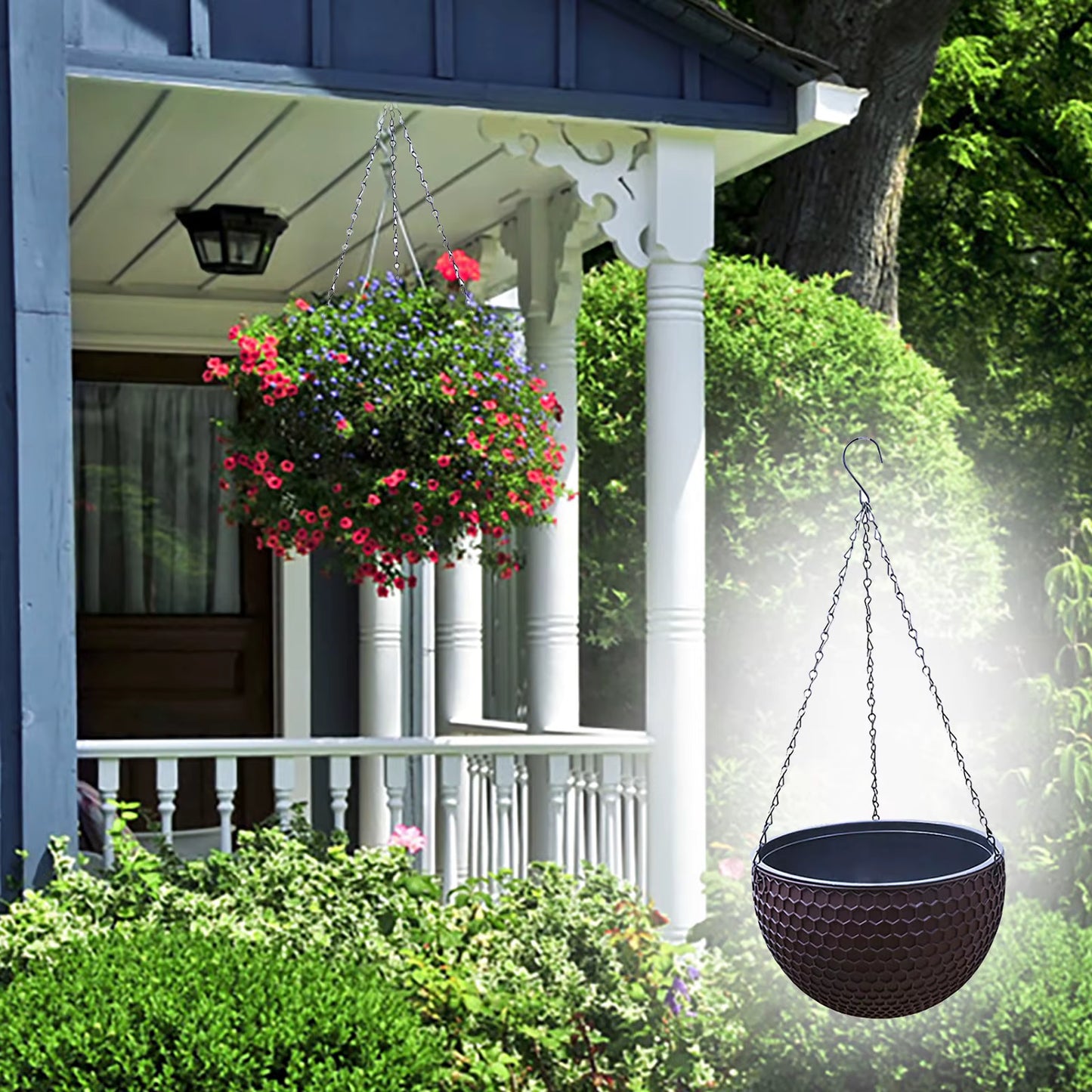Hanging Round Basket Planter