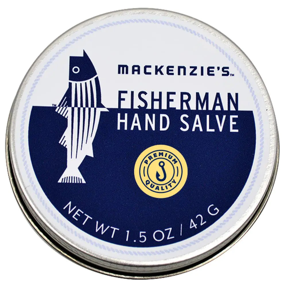 MacKenzies Fisherman Hand Salve - Holiday Gifts - Stocking Stuffers - Gifts for Men - Coastal Gifts - Gifts for Fishermen - All Natural - Hand Repair - Dry Skin Repair - Balm - 1.5 Ounce Tin