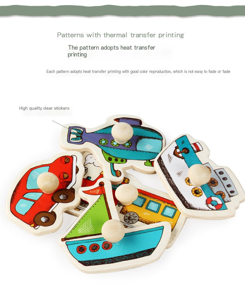 Montessori Pegged Wooden Puzzle Board for Kids